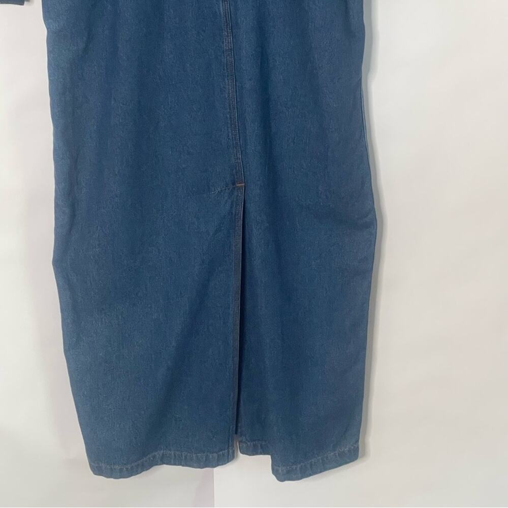 Vintage 90s denim maxi romper dress women’s Size 10 western equestrian bohemian - Picture 5 of 16